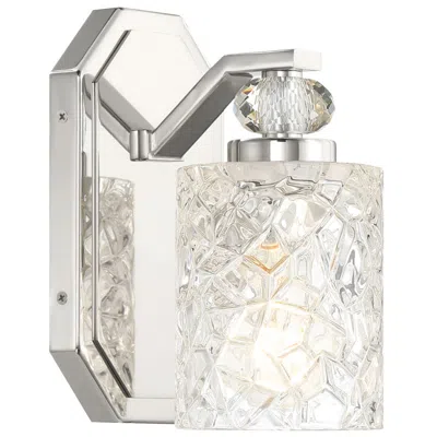 Minka Lavery Crystal Kay 8 1/4" High Chrome Wall Sconce