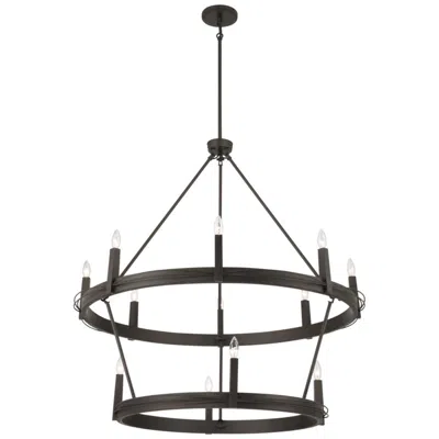 Minka Lavery Dalvor 12-light 42.75-in Dark Bronze Candlestick Pendant