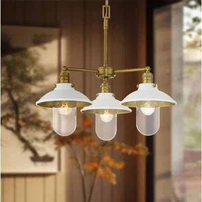 Minka Lavery Downtown Edison 3 - Light Bulb Wagon Wheel Chandelier