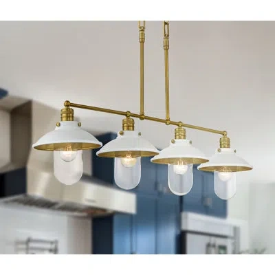 Minka Lavery Downtown Edison 4 - Light Kitchen Island Wagon Wheel Chandelier