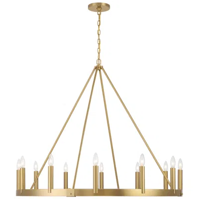 Minka Lavery Dutton 42 3/4" Wide Signature Brass 12-light Chandelier