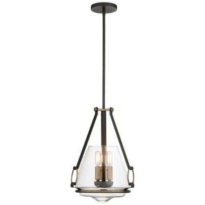 Minka Lavery Eden Valley 12 1/4" Iron And Gold Clear Glass Pendant