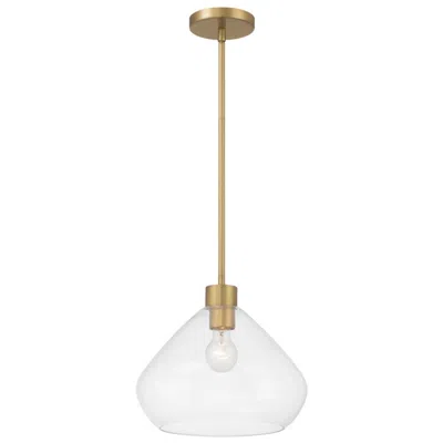 Minka Lavery Elaris 1-light 12.5-in Legacy Brass Pendant With Glass Shade