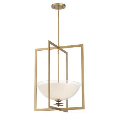 Minka Lavery Elowen 18" 3-light Pendant In Brass