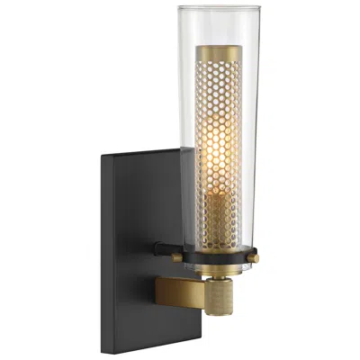 Minka Lavery Emmerham 12"h Coal And Soft Brass Wall Sconce