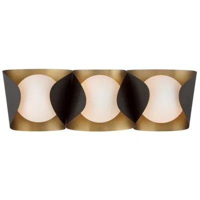Minka Lavery Flare 24"w Dark Bronze And Legacy Brass 3-light Bath Light