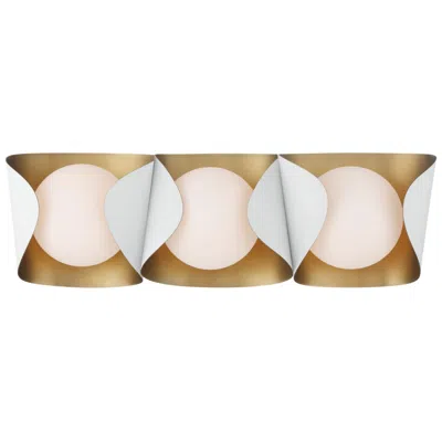 Minka Lavery Flare 24"w Sand White And Legacy Brass 3-light Bath Light