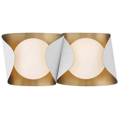 Minka Lavery Flare 2-light 16.25-in Sand White Indoor Vanity Light