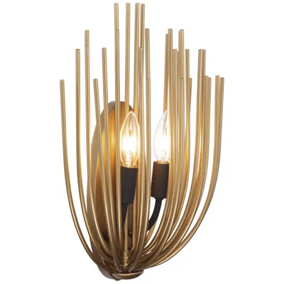 Minka Lavery Florenza 2-light 10.25-in Legacy Brass And Black Wall Sconce