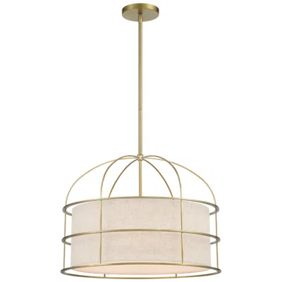 Minka Lavery Gateway Park 20" Wide Soft Brass 5-light Drum Pendant
