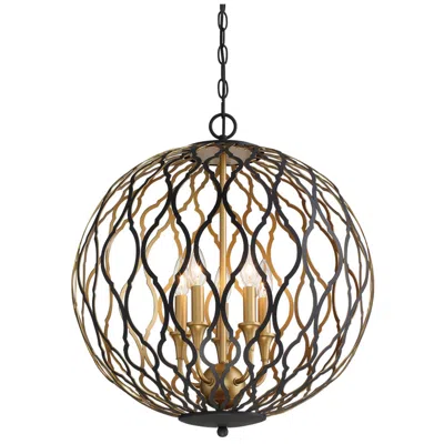 Minka Lavery Gilded Glam 20" Sand And Gold 5-light Globe Pendant Light