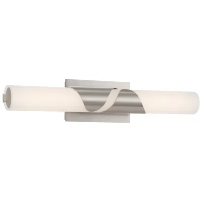 Minka Lavery Grafton Led 24-in Brushed Nickel Vanity Light With Glass Shade