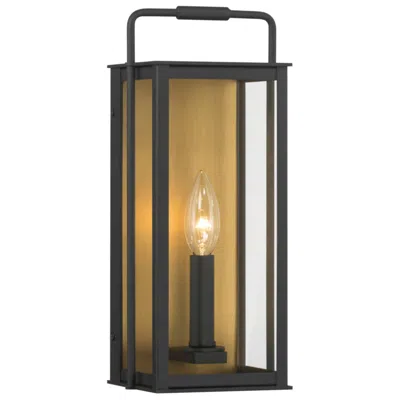Minka Lavery Great Outdoors Aberdeen 1-lt 5.75-in Black And Brass Outdoor Wall Light