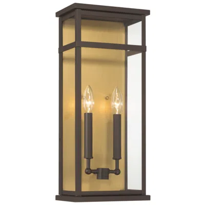 Minka Lavery Great Outdoors Briarlane 2-lt 8.5-in Brass And Bronze Outdoor Wall Light