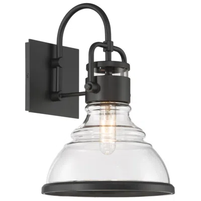 Minka Lavery Great Outdoors Calen 1-light 10.25-in Dark Matte Black Outdoor Wall Light