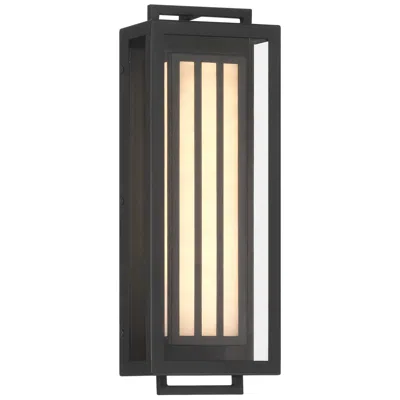 Minka Lavery Great Outdoors Eastly 1-light 5.75-in Black Outdoor Wall Mount With Shade