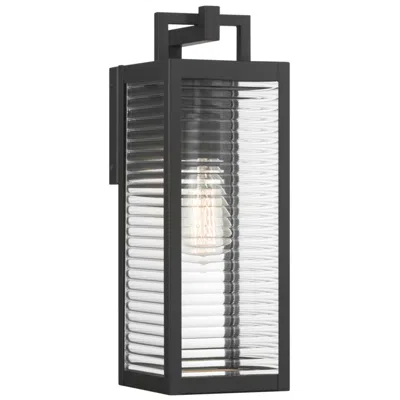 Minka Lavery Great Outdoors Edgewood 1-light 5.5-in Dark Matte Black Outdoor Wall Light