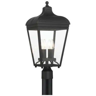 Minka Lavery Great Outdoors Marquee 4-light 10-in Black Outdoor Post Mount With Shades