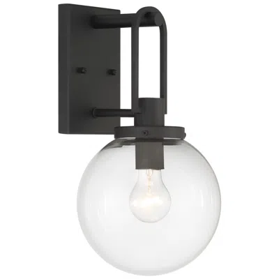 Minka Lavery Great Outdoors Wenston 1-light 8-in Black Outdoor Wall Mount With Shades