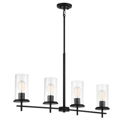Minka Lavery Haisley 4 - Light Kitchen Island Linear Pendant In Coal