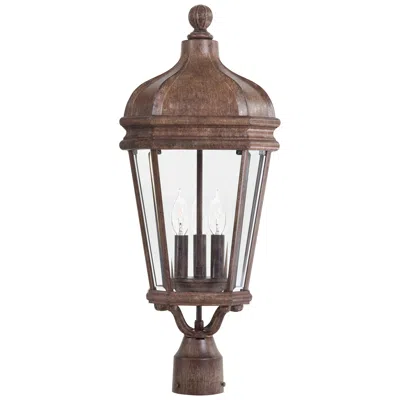 Minka Lavery Harrison 25" High Vintage Rust Post Mount Outdoor Light