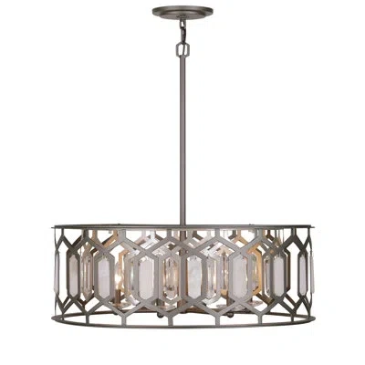 Minka Lavery Hexly - 6 Light Pendant In Bronze & Sultry Silver Finish In Bronze,sultry Sliver