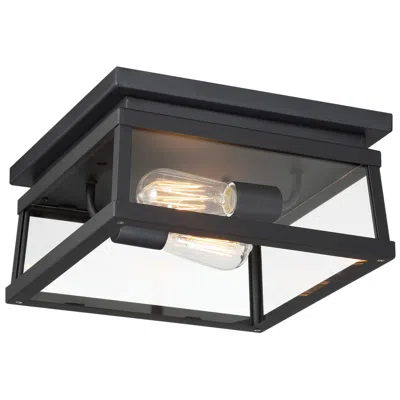 Minka Lavery Isla Vista 12" Wide Coal 2-light Outdoor Ceiling Light