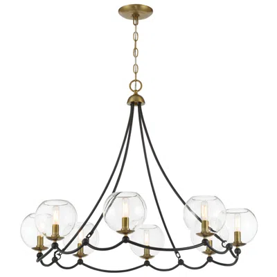 Minka Lavery Kearney Park 35"w Coal And Soft Brass 8-light Chandelier