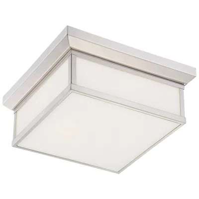Minka Lavery Kentwood 13" Wide White And Polished Nickel Ceiling Light