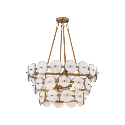 Minka Lavery Kintrel 4-light 28.75-in Legacy Brass Pendant With Glass Discs
