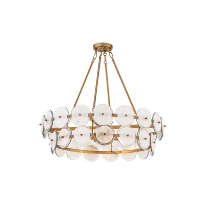 Minka Lavery Kintrel 6-light 31.5-in Legacy Brass Pendant With Glass Discs
