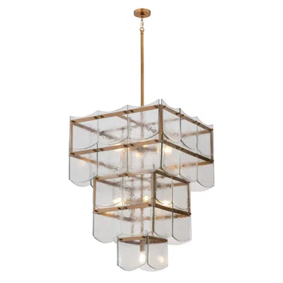 Minka Lavery Kiori 9-light 22.75-in Legacy Brass Pendant With Glass Shade