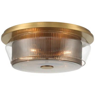 Minka Lavery Kiruna 4-light 17-in Legacy Brass Flush Mount With Glass Shade In Brown