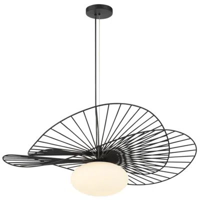 Minka Lavery Langley 32 1/4" Wide Dark Matte Black Pendant Light