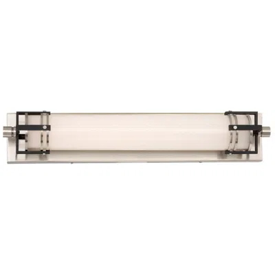 Minka Lavery Lowry 24"w Brushed Nickel-black Led Bath Vanity Light
