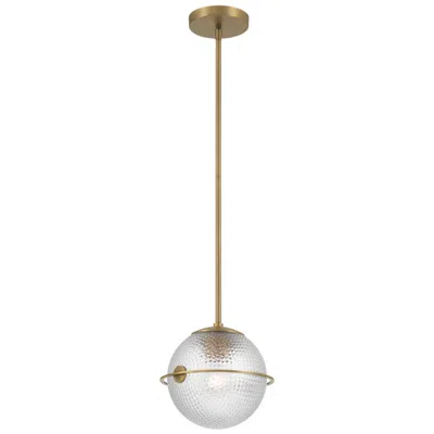 Minka Lavery Luniva 1-lt 9.25-in Legacy Brass Mini Pendant With Glass Shade
