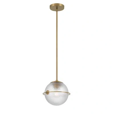 Minka Lavery Luniva 9" 1-light Mini Pendant In Brass