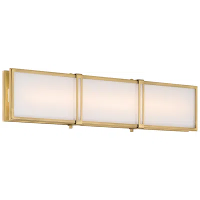 Minka Lavery Merick Led 24-in Legacy Brass Vanity Light With Glass Shade