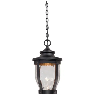 Minka Lavery Merrimack 17 1/2" High Black Led Hanging Outdoor Light