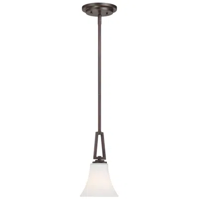 Minka Lavery Middlebrook 1-light Vintage Bronze Pendant With Glass Shade