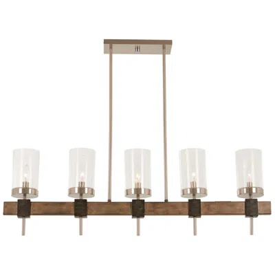 Minka Lavery Minka Bridlewood 40" Wide Gray And Nickel Kitchen Island Light Pendant