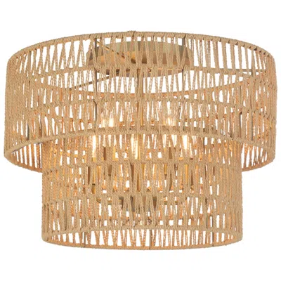 Minka Lavery Minka Bungalow Heaven 20" Wide Soft Brass Papyrus Rope Ceiling Light