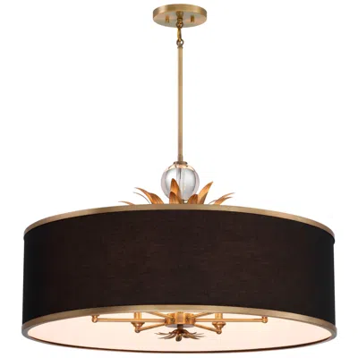 Minka Lavery Minka Caprio 32 3/4" Wide Brushed Brass 6-light Drum Pendant