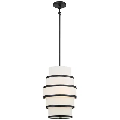 Minka Lavery Minka Cascade 12 1/4" Wide Coal And White Tiered Pendant Light