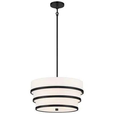 Minka Lavery Minka Cascade 18" Wide Coal 3-tier Drum Pendant Light
