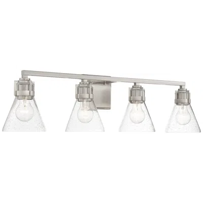 Minka Lavery Minka Chatham Square 32 1/2" Wide Brushed Nickel 4-light Bath Light