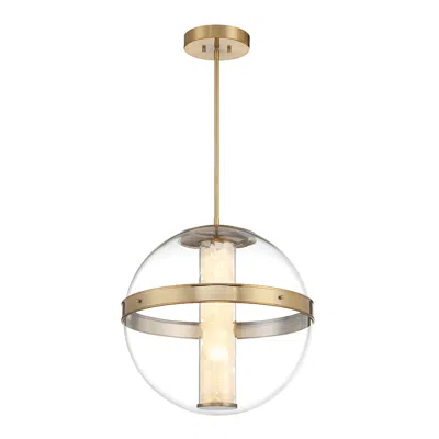 Minka Lavery Minka Divinely 20 1/2" Wide Led Brass And Clear Glass Globe Pendant