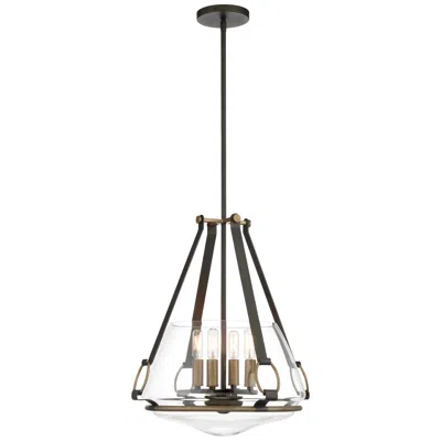 Minka Lavery Minka Eden Valley 17 3/4" Wide Smoked Iron Aged Gold 4-light Pendant