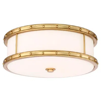 Minka Lavery Minka Flush Mount 15 1/2" Wide Liberty Gold Drum Led Ceiling Light