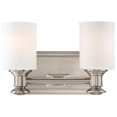 Minka Lavery Minka Harbour Point 11 1/4" Brushed Nickel 2-light Wall Sconce